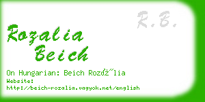 rozalia beich business card